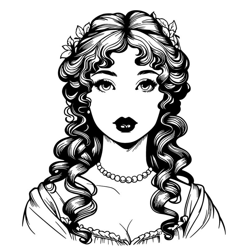 realistic regency era girl with lips