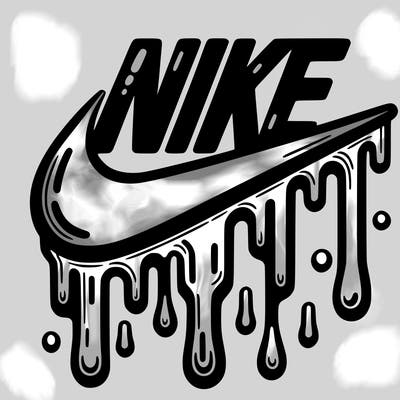 dripping nike logo