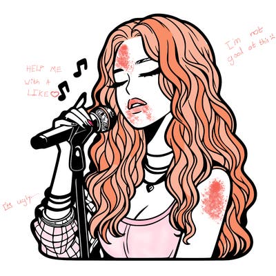 realistic female singer