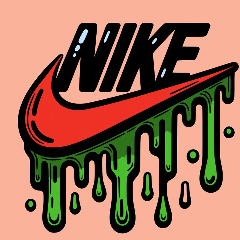 dripping nike logo