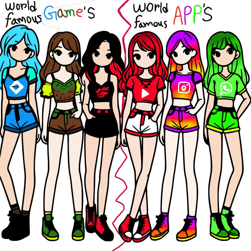 a group of girls wearing crop tops and shorts