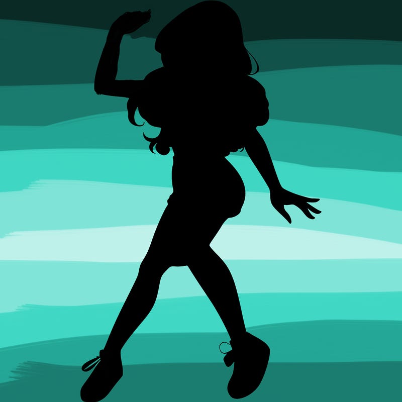 realistic girl dancing