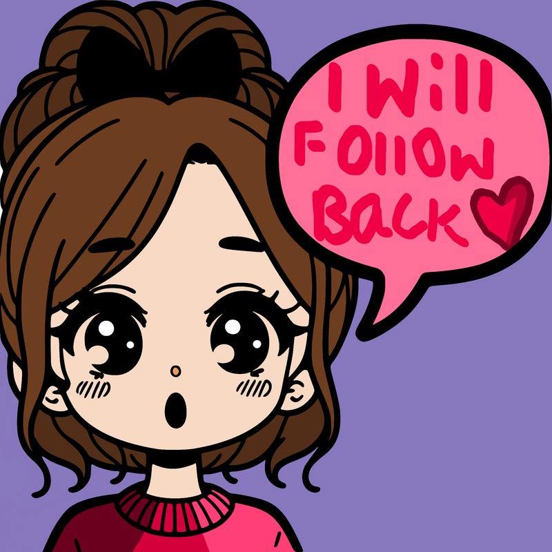 a girl with a word bubble by her mouth