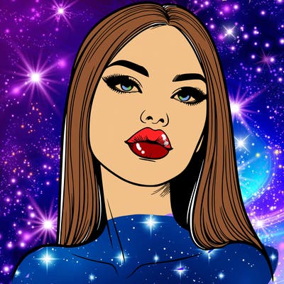 realistic woman with full lips