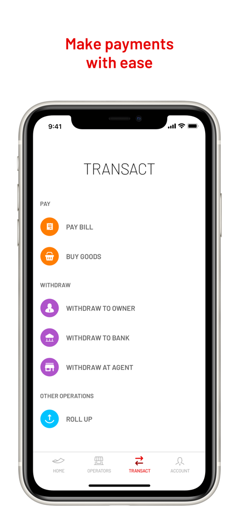 M-Pesa Business Tanzania - M-Pesa Business Tanzania app transaction interface showing options for payments and withdrawals