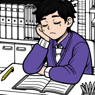 high school student asleep in class