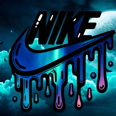 dripping nike logo