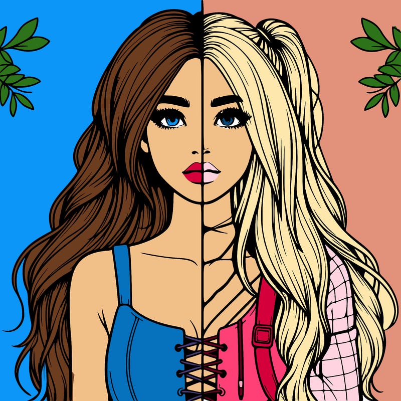 realistic girl split