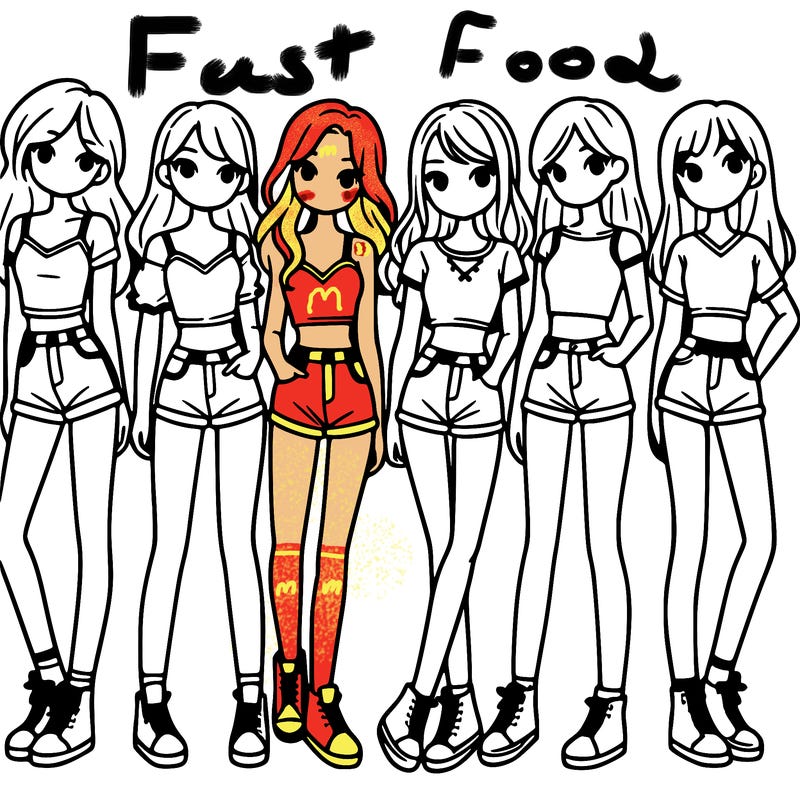 a group of girls wearing crop tops and shorts