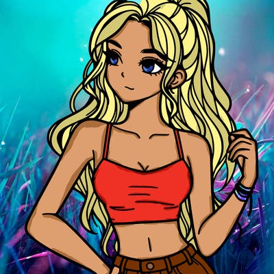 girl in crop top