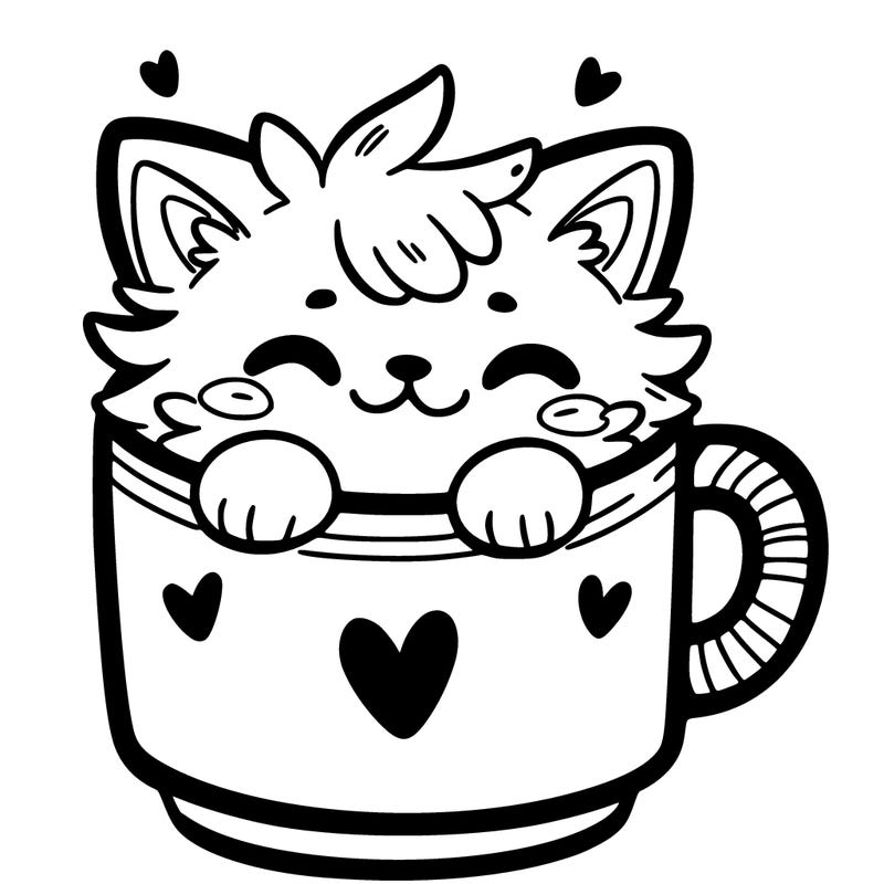 cat in a mug