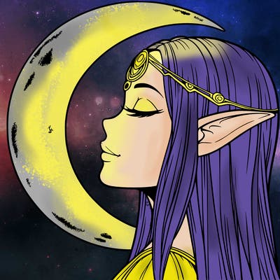 a realistic moon elf