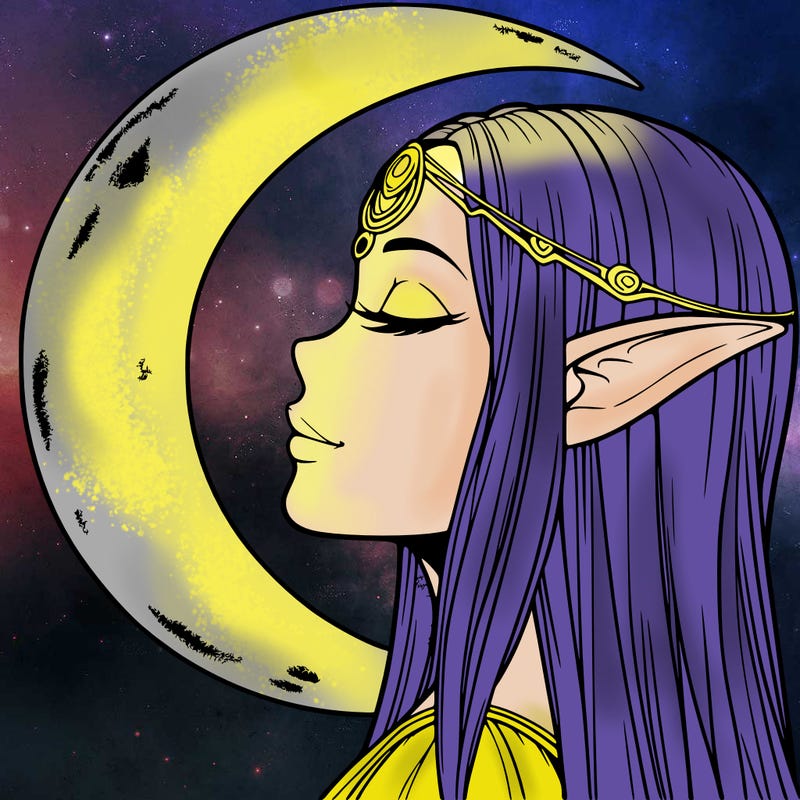 a realistic moon elf