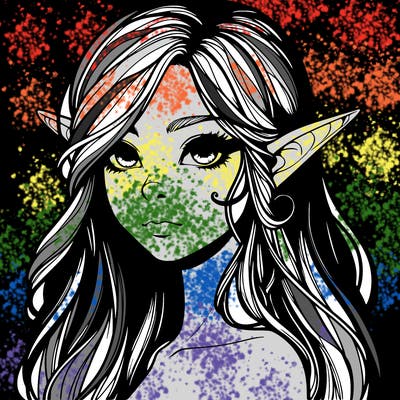 elf girl realistic dark fantasy