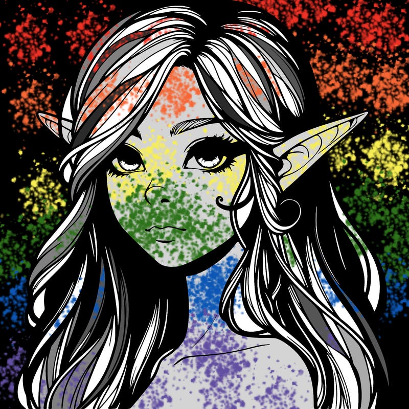 elf girl realistic dark fantasy