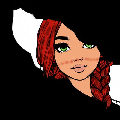 realistic girl with braids