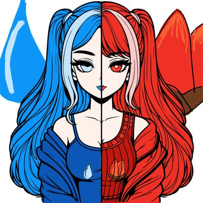 realistic girl split