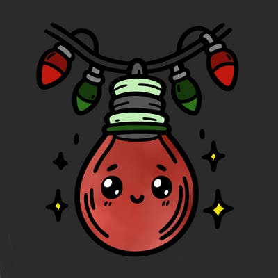 small bulb of a garland