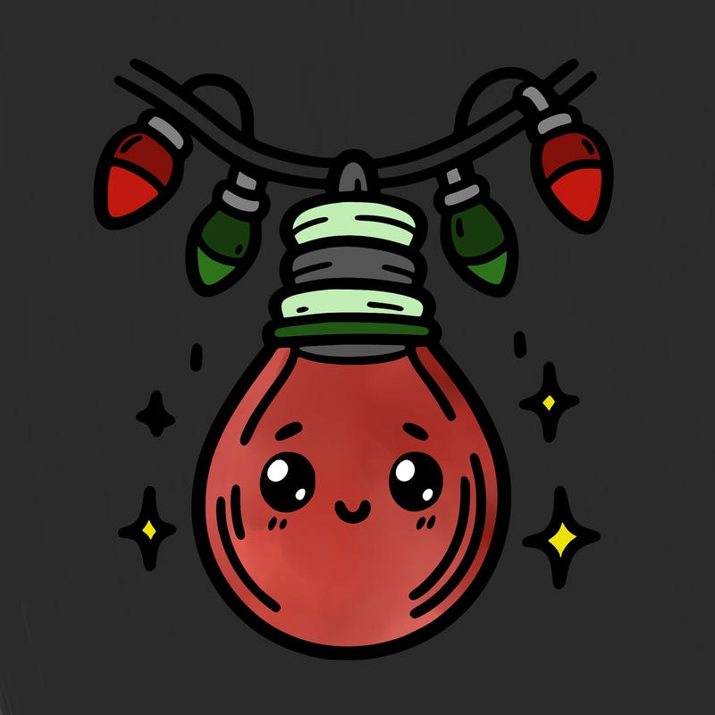small bulb of a garland