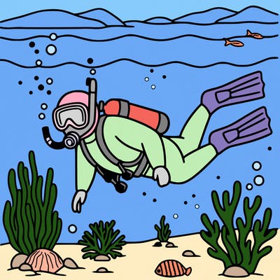 scuba diverse in the ocean