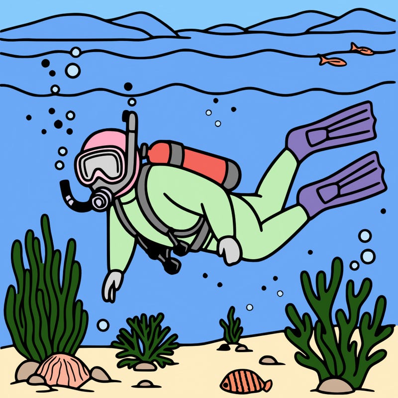 scuba diverse in the ocean