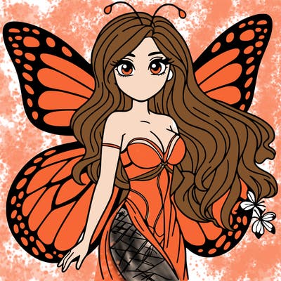 butterfly woman