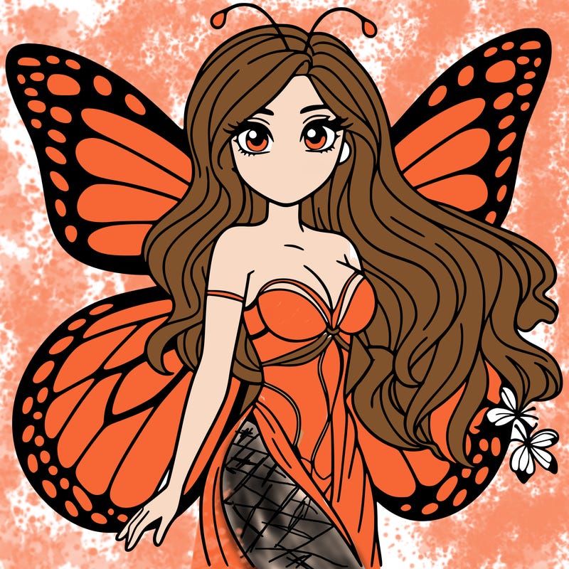 butterfly woman