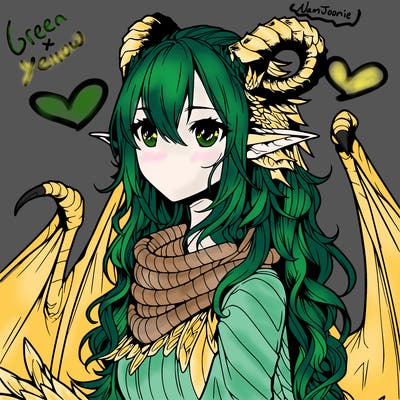 dragon girl realistic fantasy