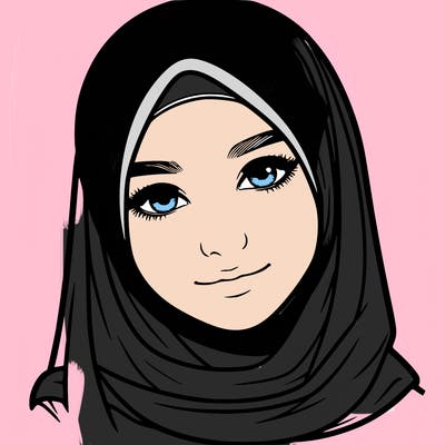 realistic girl with hijap