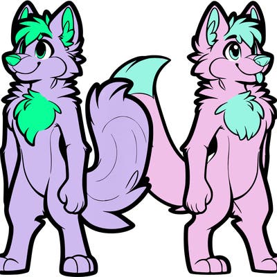 a wolf fursona