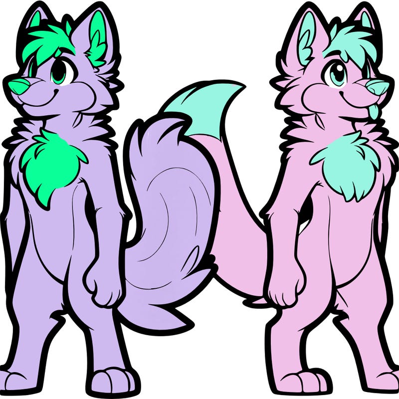 a wolf fursona