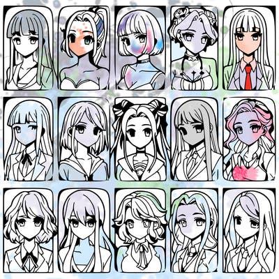 girls that look diffrent anime
