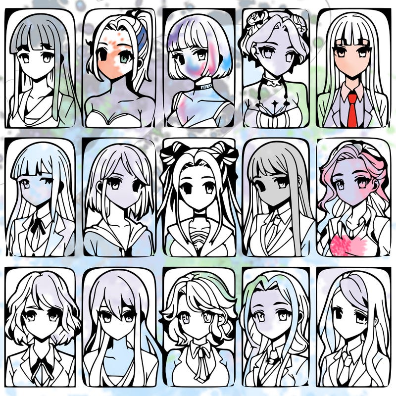 girls that look diffrent anime