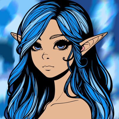elf girl realistic dark fantasy