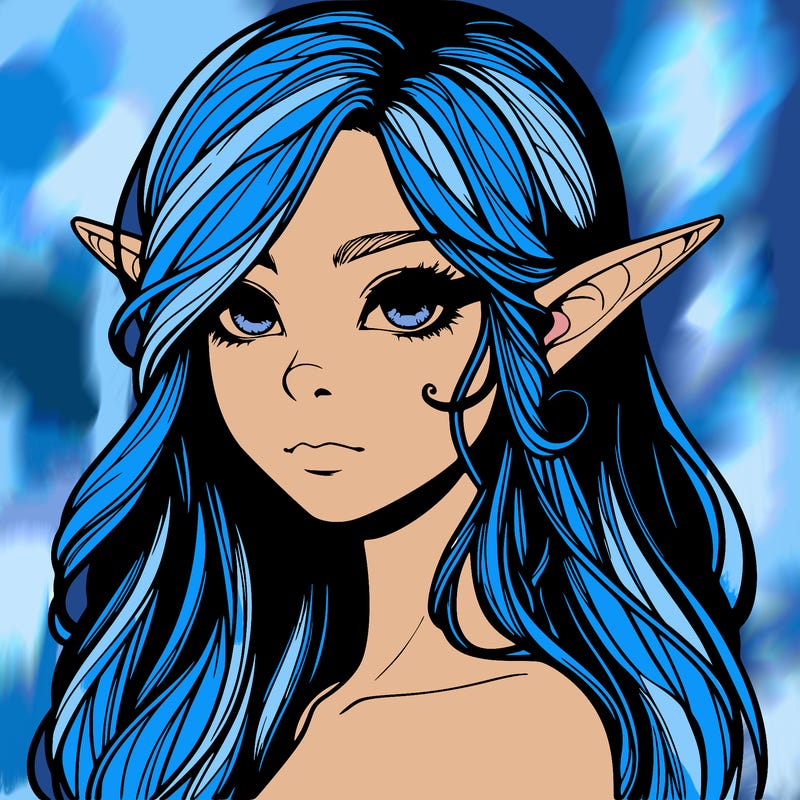 elf girl realistic dark fantasy
