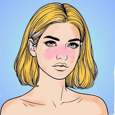 realistic portrait of woman