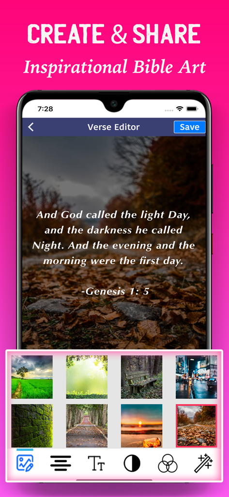 Biblia de Jerusalén Católica - Catholic Bible app verse editor for creating inspirational scripture art