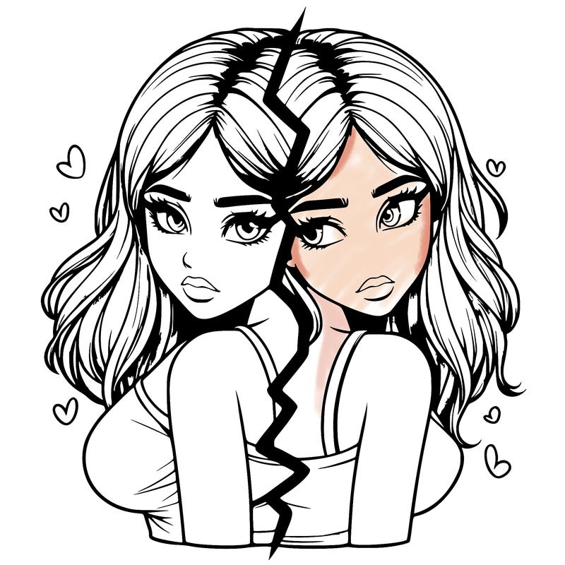 realistic girl split