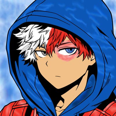 anime guy in hoodie