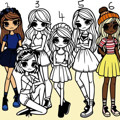 girls with different astehtics