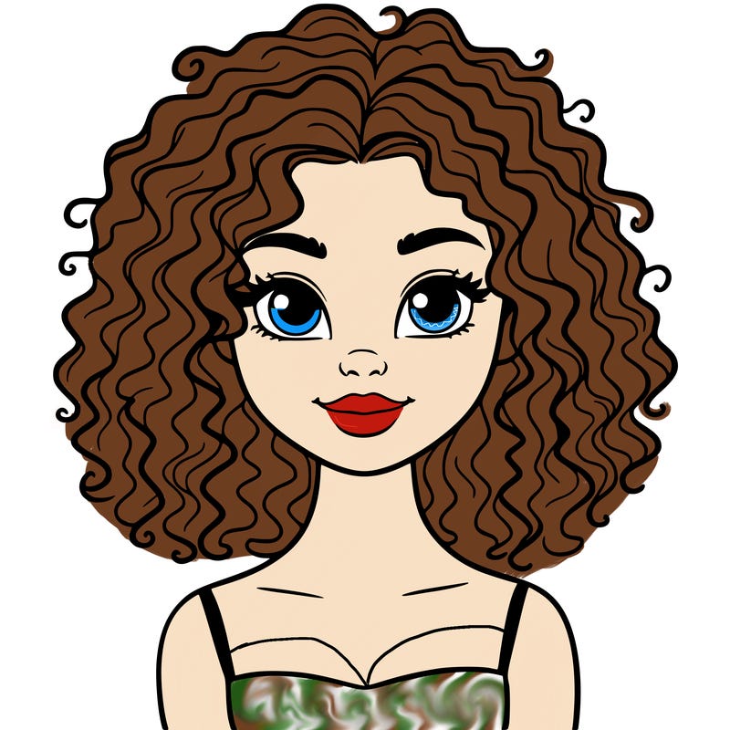 woman with curly hair
