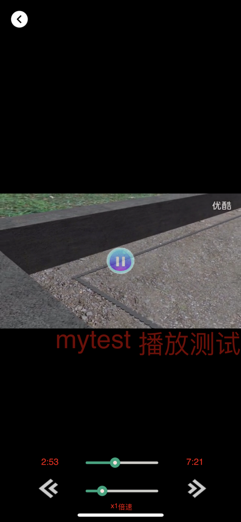 在线播放器 - Schermata di riproduzione video dell'app Lettore Online con controlli di riproduzione e barra di avanzamento