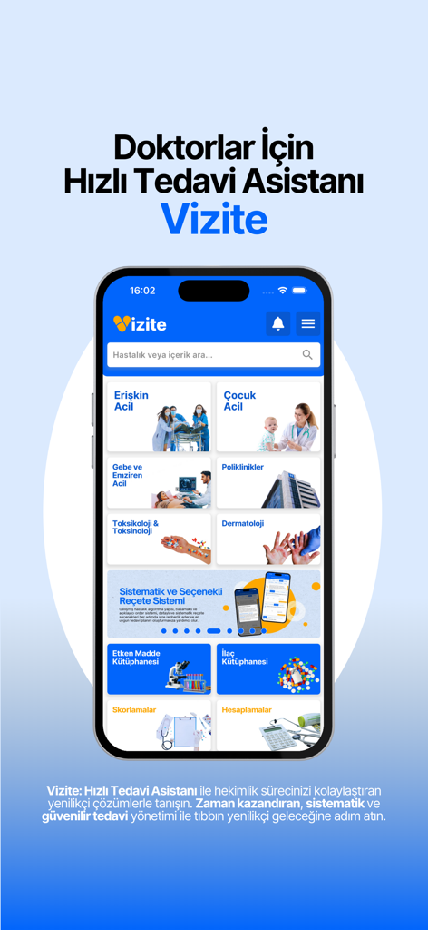 Vizite medical app dashboard featuring treatment guides clinical tools and prescription management for doctors