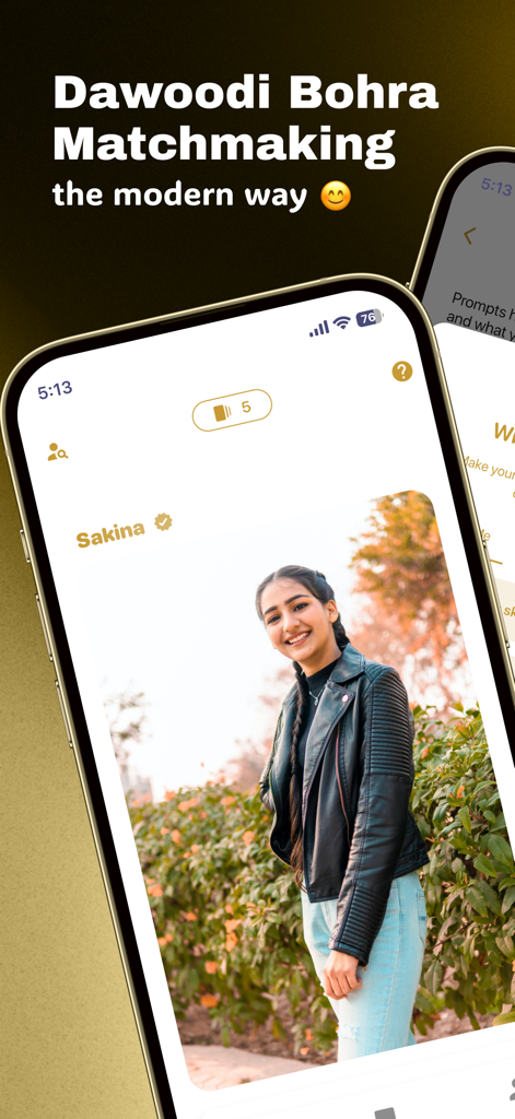 Bohri Cupid matchmaking app interface showing a user profile