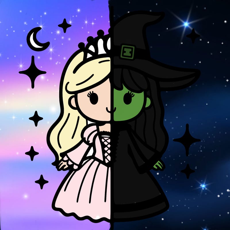 split princess and witch