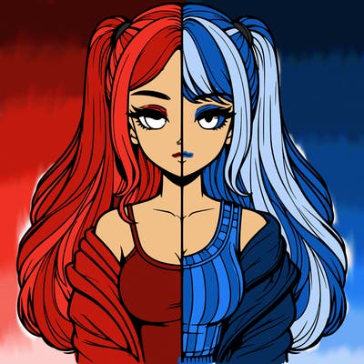 realistic girl split