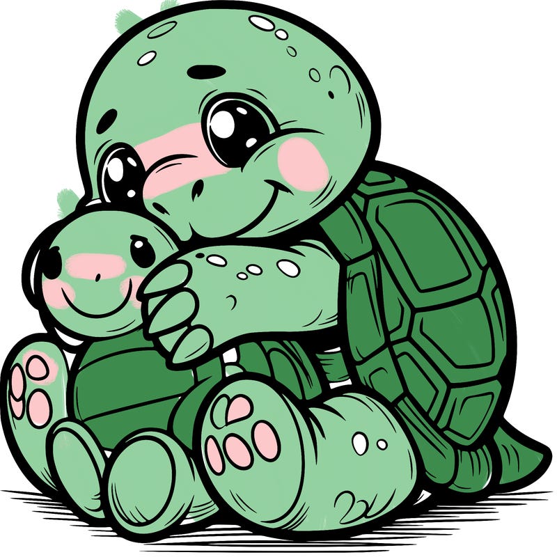tortoise cuddling a soft toy