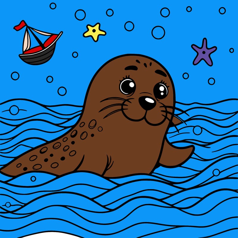 seal in the ocean