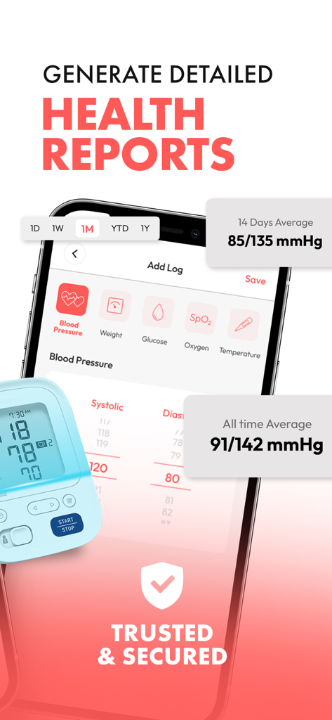 Blood Pressure Log True BP - Medical App | MWM