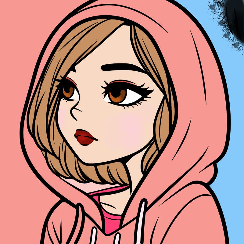 a woman wearing a hoodie